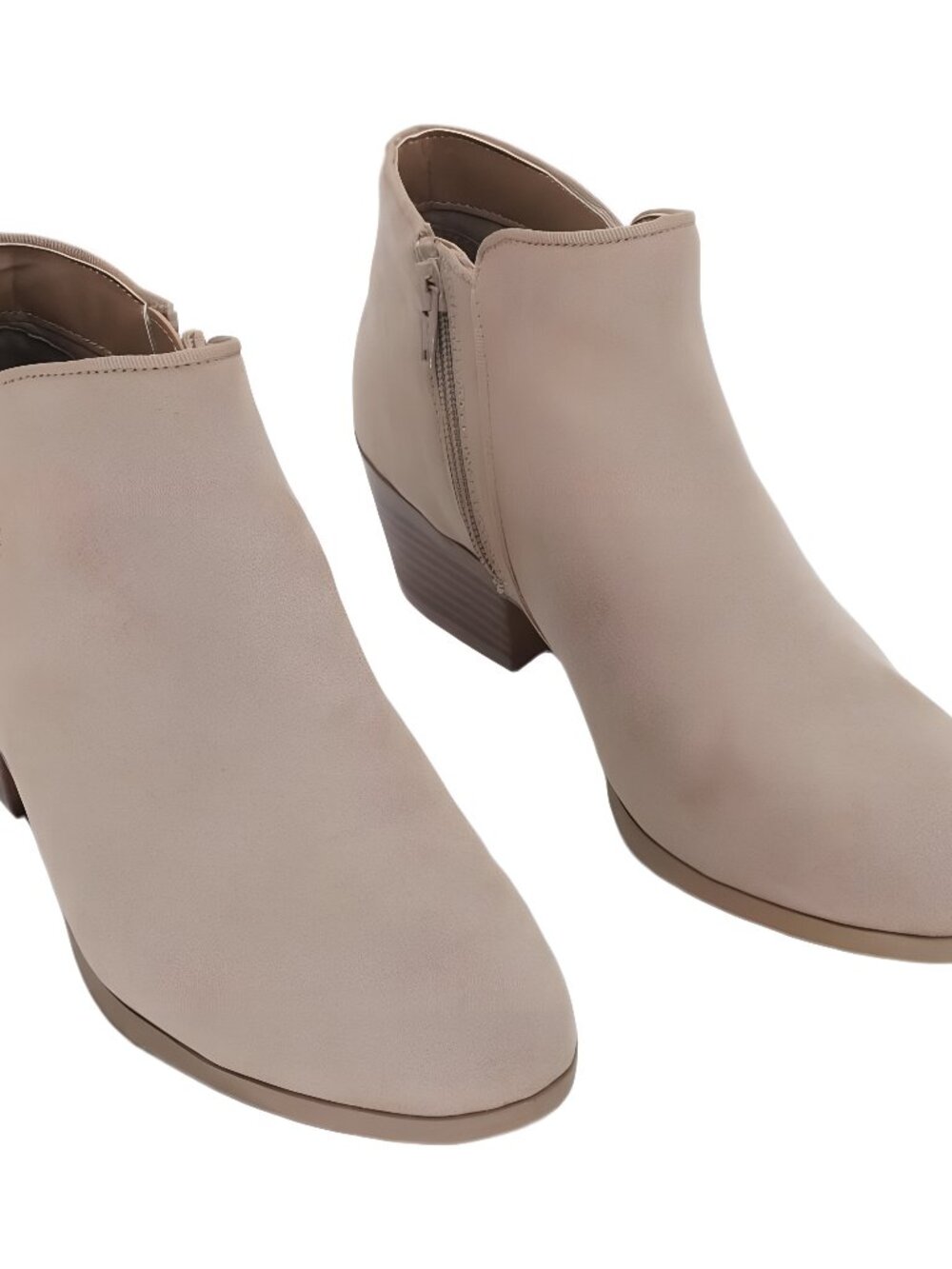 Style Co Wileyy Ankle Booties Micro Suede Taupe Tan Size 8.5M